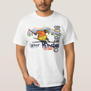 T-shirt Pièce en t skiier de valeur d'altitude de montagn