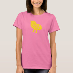 T-shirt Pièce en t végétarienne de Camo de poussin (jau