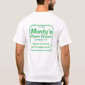 T-shirt Pièce en t verte de l'épicier de Monty -- édition (Dos)