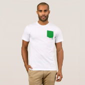 T-shirt Pièce en t verte de poche (Devant entier)