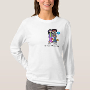 T-shirt Pièce en t vintage de nostalgie d'enfants de fleur