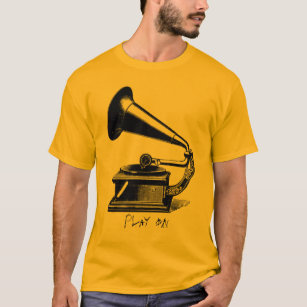 T-shirt Pièce en t vintage de phonographe