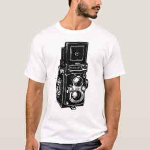 T-shirt Pièce en t VINTAGE d'hommes d'appareil-photo