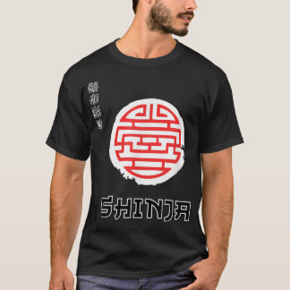 T-shirt Pièce SHINJA Shibnobi avec symbole japonais de bon