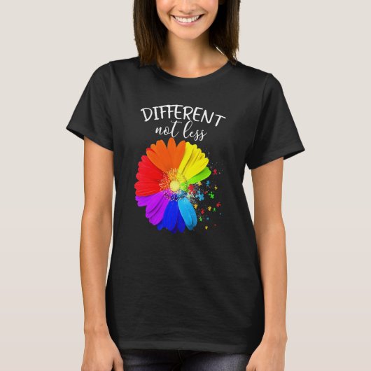T-shirt Pièces de puzzle de fleurs différentes pas moins A (Devant)