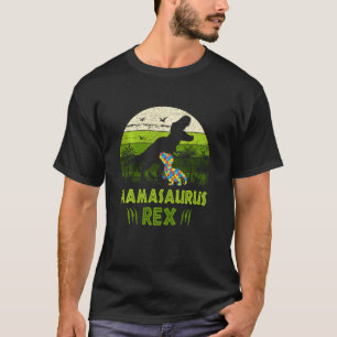 T-shirt Pièces de puzzle de Mamasaurus Rex Dinosaure Sensi
