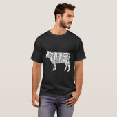 T-shirt Pièces de viande de vache (Devant entier)
