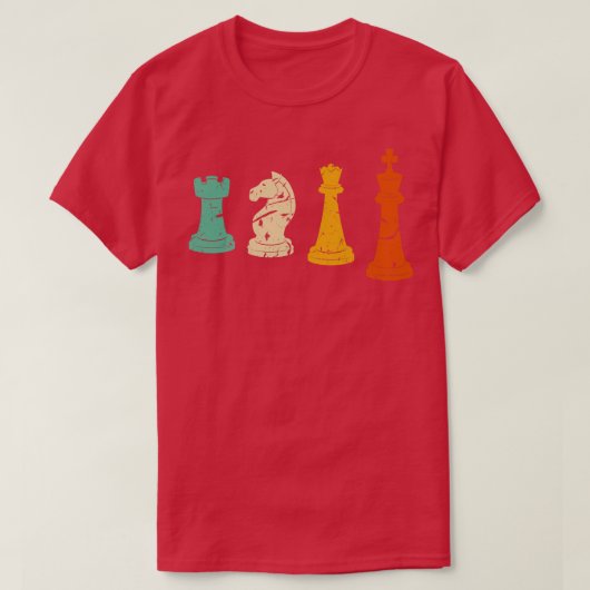 T-shirt Pièces d'échecs Vintages (Design devant)