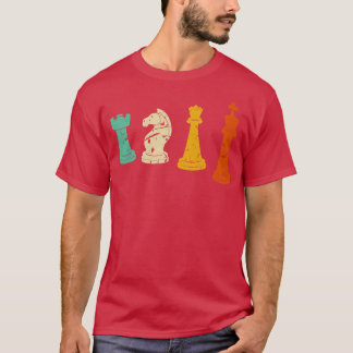T-shirt Pièces d'échecs Vintages