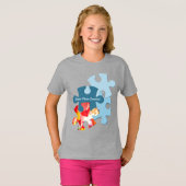 T-shirt Pièces d'image de puzzle amusant Chaque pièce comp (Devant entier)