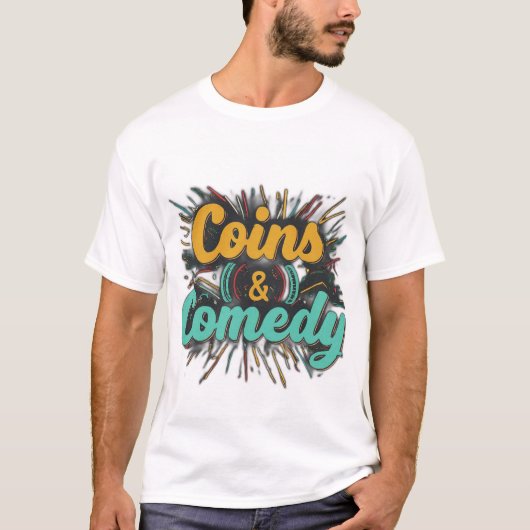 T-shirt pièces et comédie (Devant)