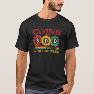 T-shirt Pièces sur Cubicles Crypto Investissement amusant