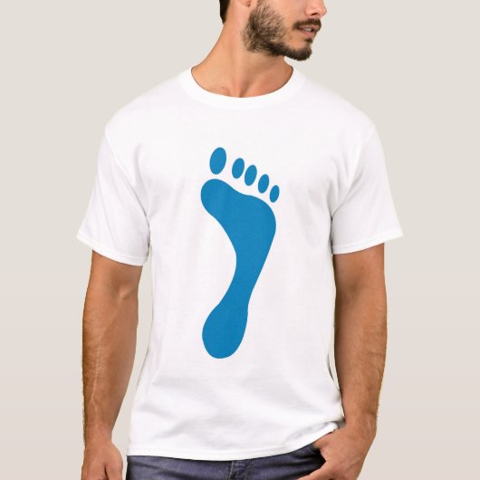 T-shirt Pied bleu (Devant)