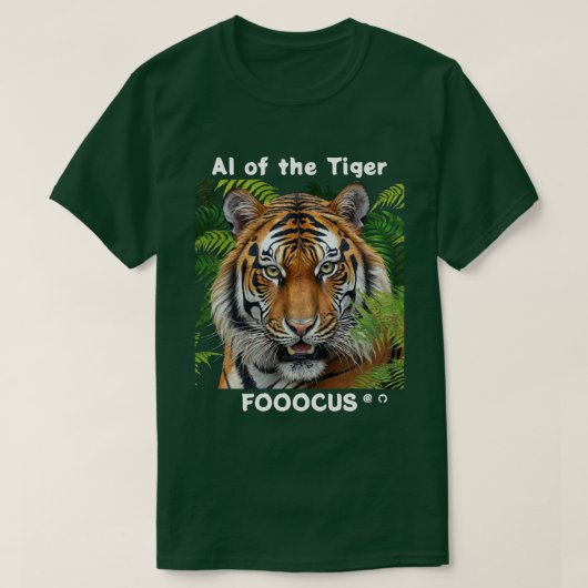 T-shirt Pied de page - AI du tigre v2 (Design devant)