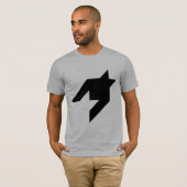T-shirt Pied-de-poule (noir) (Devant entier)