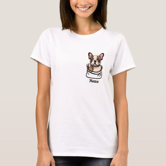 T-shirt Pied French Bull Dog dans votre poche (Devant)
