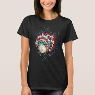 T-shirt Pieds autochtones Coiffer tribu indienne autochton