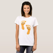 T-shirt Pieds oranges heureux (Devant entier)