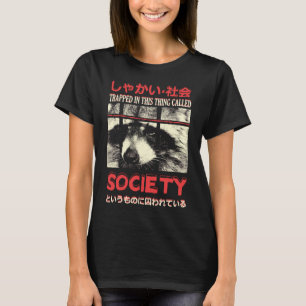 T-shirt Piégé dans cette chose appelée société Punk Japona