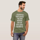 T-shirt Pierogi Kielbasa Paczki Rosol Dyngus alimentaires  (Devant entier)