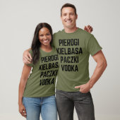 T-shirt Pierogi Kielbasa Paczki Vodka (Unisexe)