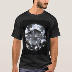 T-shirt Pierre de diamant : l'espace noir brille.