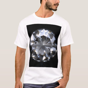 T-shirt Pierre de diamant : l'espace noir brille.