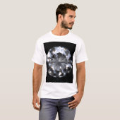 T-shirt Pierre de diamant : l'espace noir brille. (Devant entier)