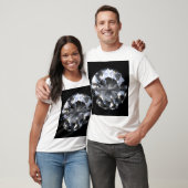 T-shirt Pierre de diamant : l'espace noir brille. (Unisexe)