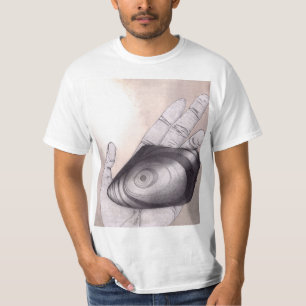 T-shirt Pierre d'obsidienne noire avec des anneaux détaill