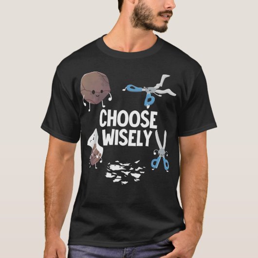 T-shirt Pierre Feuille Ciseaux Choisissez (Devant)