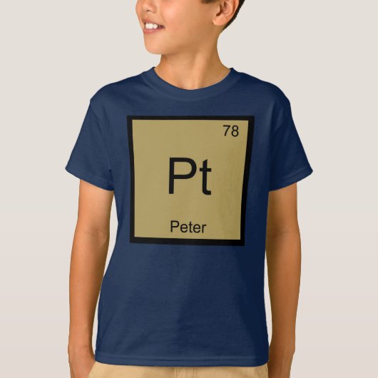 T-shirt Pierre Nom Élément Chimique Tableau Périodique (Devant)
