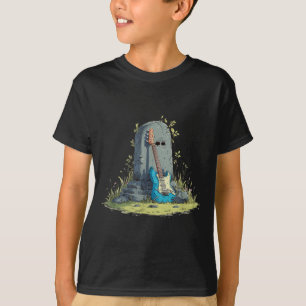 T-shirt Pierre tombale avec costume de guitare cool