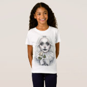 T-Shirt Pierrot à la rose blanche (Devant entier)