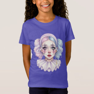 T-Shirt Pierrot à visage de porcelaine