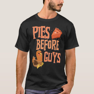 T-shirt Pies Avant Les Gars Pie Lover Thanksgiving Fun