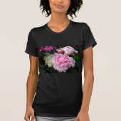 T-shirt Pies roses et blanches (Devant)
