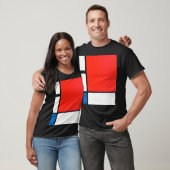 T-shirt Piet Mondrian Composition Avec Rouge (Unisexe)
