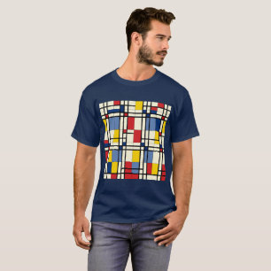T-shirt Piet Mondrian dynamique et coloré