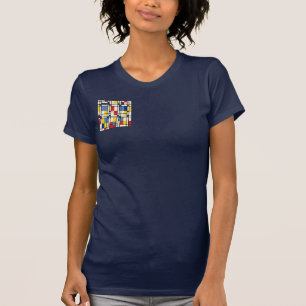 T-shirt Piet Mondrian dynamique et coloré