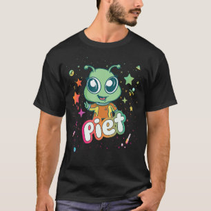 T-shirt PIET - Nom du garçon mignon avec un Alien mignon