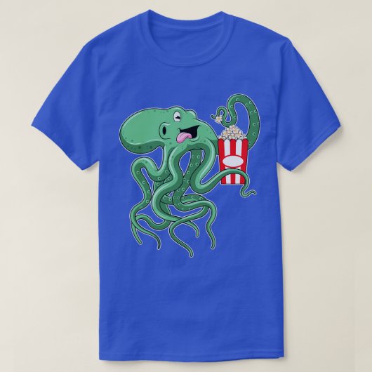 T-shirt Pieuvre avec Popcorn (Design devant)