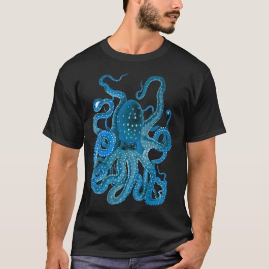 T-shirt Pieuvre bleue (Devant)