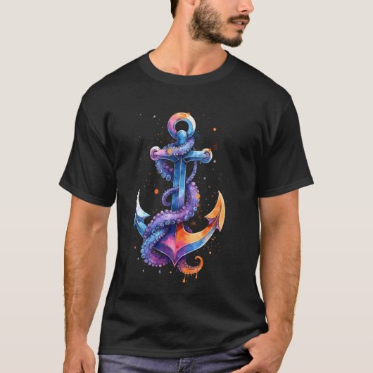 T-shirt Pieuvre d'ancre maritime (Devant)