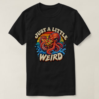 T-shirt Pieuvre drôle mangeant une pizza