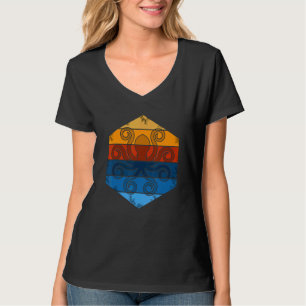 T-shirt Pieuvre Rétro Vintage Années 60 70 Coucher de Sole
