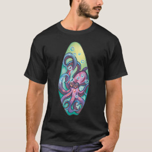 T-shirt Pieuvre Rose Violet (motifs de petite taille) Edit