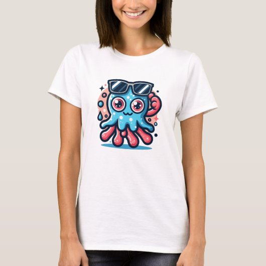 T-shirt Pieuvre scintillante (Devant)