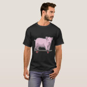 T-shirt Pig as skater avec skate (Devant entier)