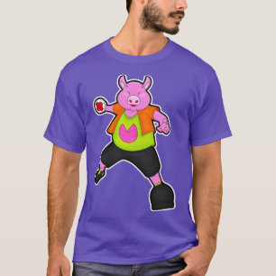 T-shirt Pig at Handball player avec Handball